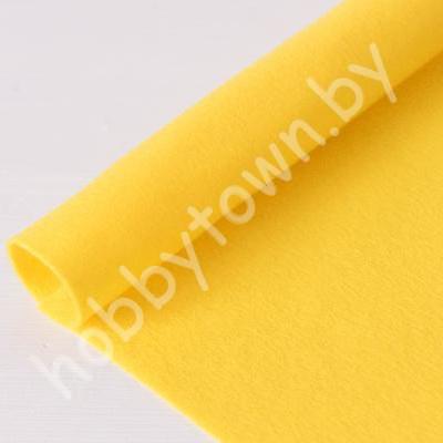 Фетр корейский мягкий 1 мм, 20х28см (цв. RN-12 Желтый)