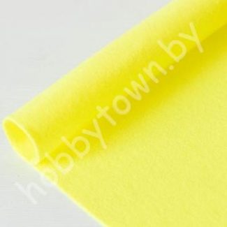 Фетр корейский мягкий 1 мм, 20х28, 40x28 см (цв. RN-13 Желтый неоновый)