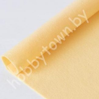 Фетр корейский мягкий 1 мм, 20х28см (цв. RN-32 Желтый пастельный)