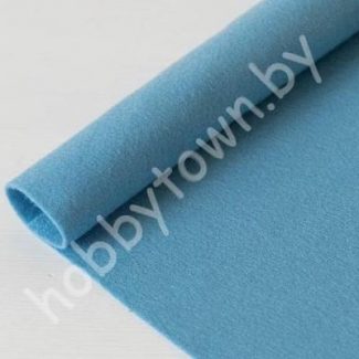 Фетр корейский мягкий 1 мм, 20х28см (цв. RN-38 Серо-голубой)