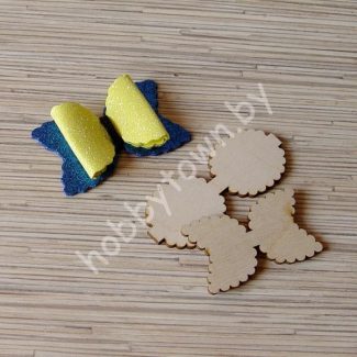 Шаблон Бант-4 фанера 3 мм 120/86 мм 2шт.