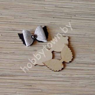 Шаблон Бант-крылья фанера 3 мм 105/65 мм 2шт.