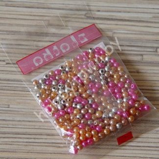 Бусины пластиковые под жемчуг 4 мм (цв.ассорти 03), 10гр.