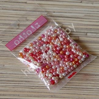 Бусины пластиковые под жемчуг 4 мм (цв.ассорти 05), 10гр.