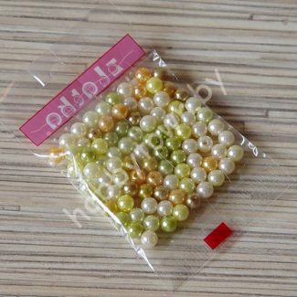 Бусины пластиковые под жемчуг 6 мм (цв. ассорти 04), 10гр.