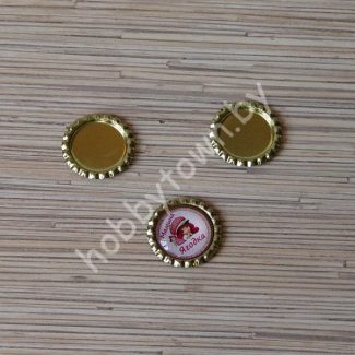 Крышечка для кабошона металл 25 мм (цв. золото) 1шт.