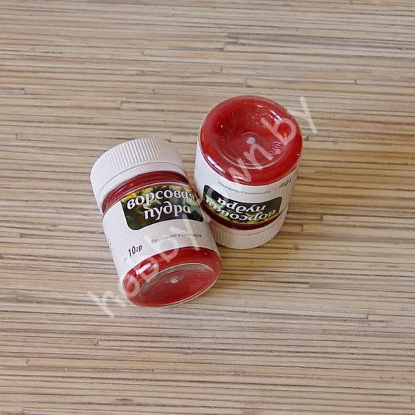 Ворсовая пудра (цв. красный) 10 гр.