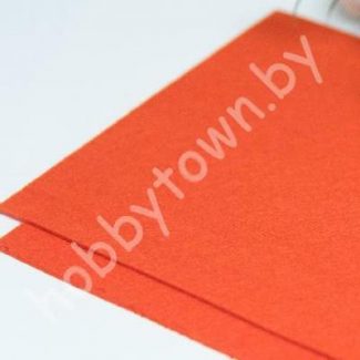 Фетр корейский жёсткий 1,2 мм, 20х28см (цв.826 сигнальный оранжевый )