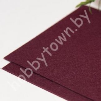 Фетр корейский жёсткий 1,2 мм, 20х28см (цв.835 Темно-бордовый)