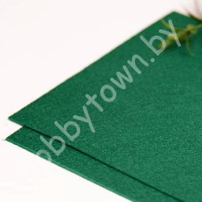 Фетр корейский жёсткий 1,2 мм, 20х28см, 40x28 см (цв. 868 Темно-зеленый)