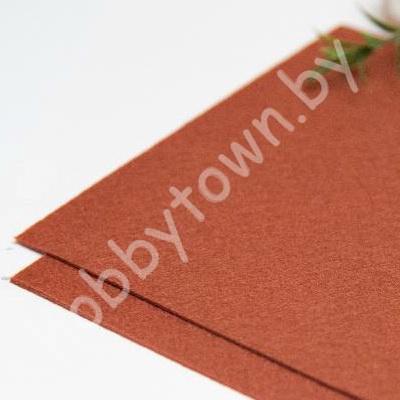 Фетр корейский жёсткий 1,2 мм, 20х28см (цв. 882 Терракотовый)