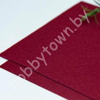 Фетр корейский жёсткий 1,2 мм, 20х28см (цв. 913 Гранатовый)