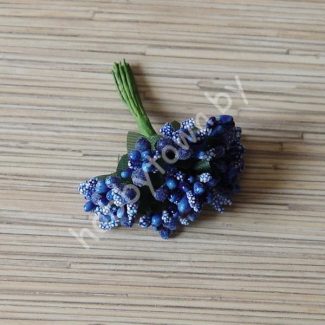 Букетик из сборных тычинок с сахарными вставками 12 шт./букет(цв. синий)