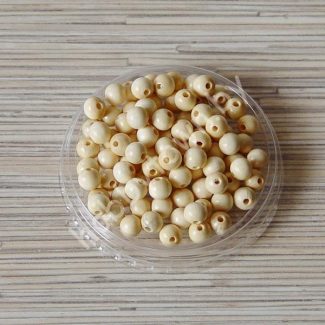 Бусины деревянные 10 мм (цв. кремовый) 10 шт.