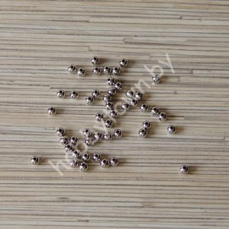 Бусины круглые под жемчуг 6 мм (цв.серебро) 50 шт.