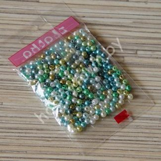 Бусины пластиковые под жемчуг 4 мм (цв.ассорти 07), 10гр.