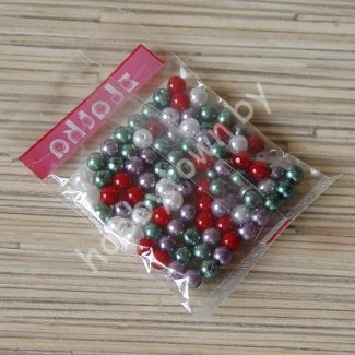 Бусины пластиковые под жемчуг 6 мм (цв. ассорти 01), 10гр.