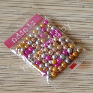 Бусины пластиковые под жемчуг 6 мм (цв. ассорти 03), 10гр.