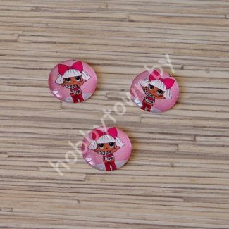 Кабошон Куколка -11, 25 мм (стекло) 1шт.