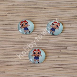 Кабошон Куколка -33, 25 мм (стекло) 1шт.