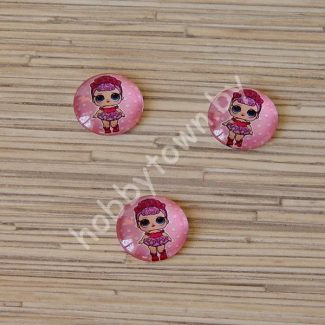 Кабошон Куколка -37, 25 мм (стекло) 1шт.