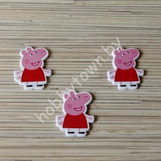 Кабошон акриловый Пеппа 39x20 мм 1шт.