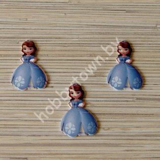 Кабошон акриловый Принцесса София 45x30 мм 1шт.