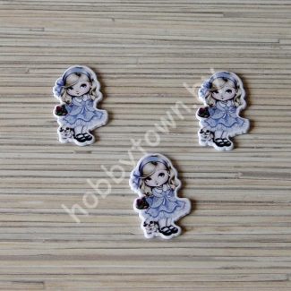 Кабошон акриловый Ученица-4 39x29 мм 1шт. (цв. сиреневый)