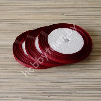 Лента репсовая 0,6 см (цв.бордовый 37)