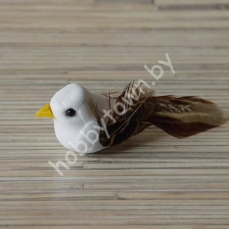 Птичка декоративная (цв. белый) 1шт.