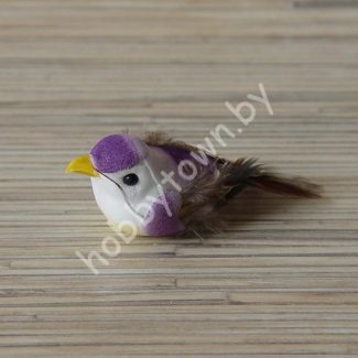 Птичка декоративная (цв.фиолетовый) 1шт.