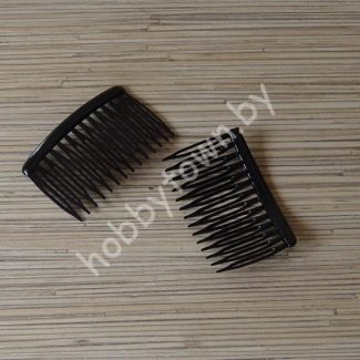 Гребень пластиковый 7 см (цв.чёрный) 1 шт.