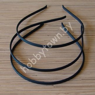 Ободок для волос металл+ткань 0,5 см (цв. т-зелёный) 1 шт.