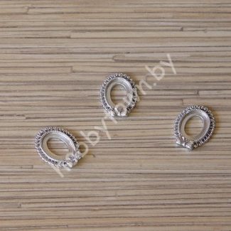 Основа-рамка для кабошонов 25x20 мм (цв. серебро) 1шт.