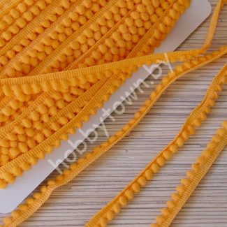 Тесьма с мини-помпонами, шир.10 мм помпон 5 мм (цв.т-персиковый) 1 м