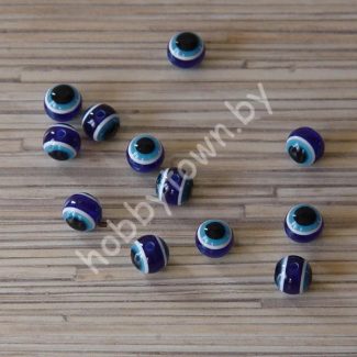 Бусины пластиковые Кошачий глаз 10 мм 1 шт.