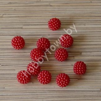 Бусины пластиковые Шамбала 15 мм (цв. красный) 1 шт.