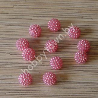 Бусины пластиковые Шамбала 15 мм (цв. розовый) 1 шт.