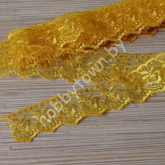 Кружево "Яблочко" 40 мм (цв. жёлтый) 1 м