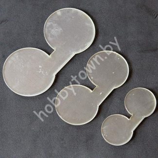 Набор шаблонов "Ушки Микки" ПЭТ 1,5 мм 6,8,10 см 3шт.