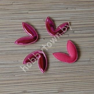 Патч глянец “Ушки” 3,7*2,8 см (цв. фуксия) 1шт.