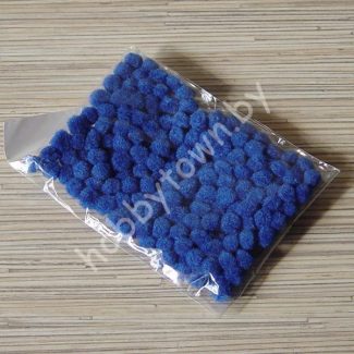 Помпоны 10 мм, (цв. синий) 10 шт.