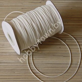 Вощёный шнур 1 мм (цв. белый) 1м.