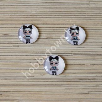 Кабошон Куколка -48, 25 мм (стекло) 1шт.