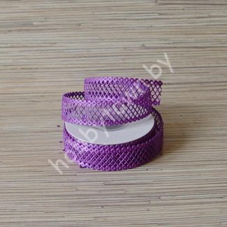 Лента декоративная "сеточка", 23 мм, (цв.фиолетовый) 1м