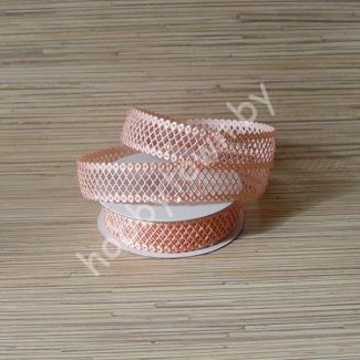 Лента декоративная "сеточка", 23 мм, (цв.персиковый) 1м