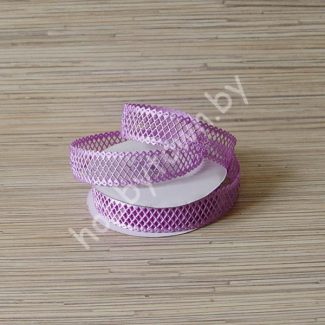 Лента декоративная "сеточка", 23 мм, (цв.сиреневый) 1м