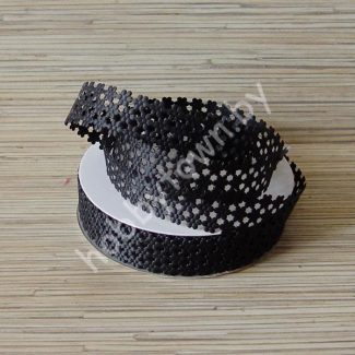 Лента декоративная "сеточка в цветочек", 22 мм, (цв.чёрный) 1м