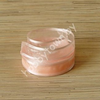 Лента органза с атласным краем 25 мм (цв.персиковый) 1 метр