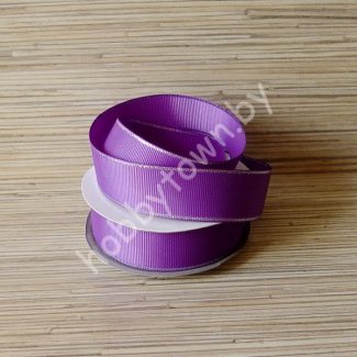 Лента репсовая 25мм (цв. сиреневый с люрексом серебро) 1м